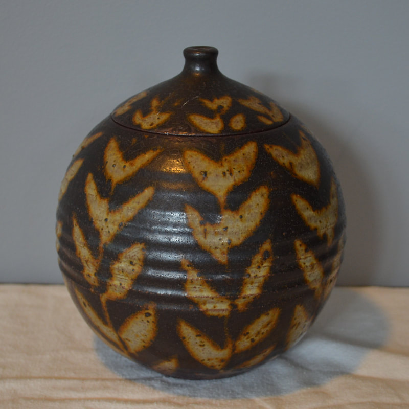 louise and adolph schwenk lidded jar