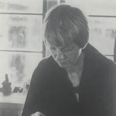 British Columbia pottery artist Kathleen Hamilton circa 1975